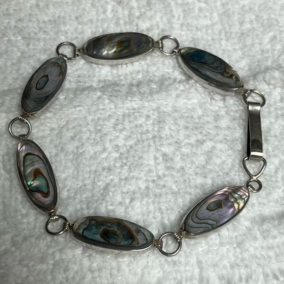 Gorgeous sterling silver stone bracelet - Picture 2 of 5
